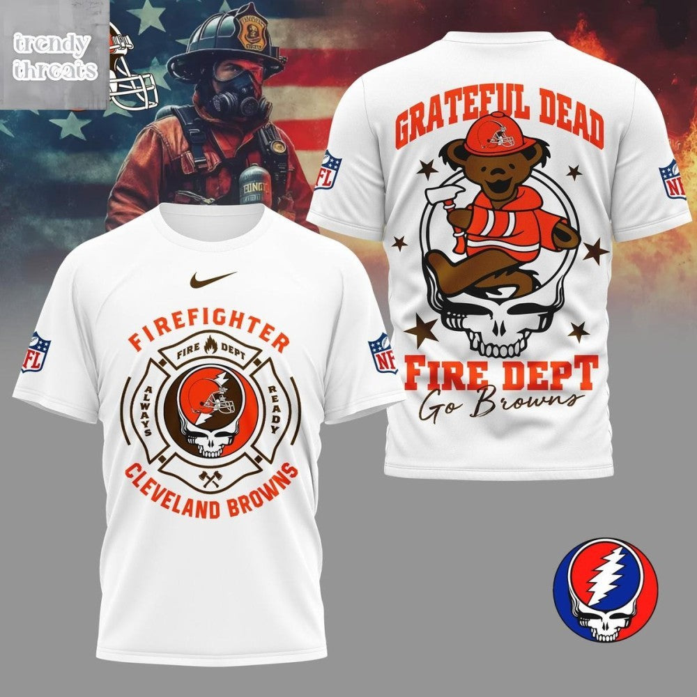 Cleveland Browns x Grateful Dead Firefighter Shirt