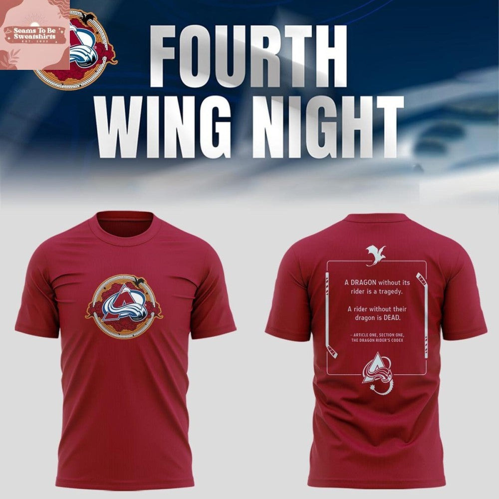Colorado Avalanche x Fourth Wing Night 2025 Shirt