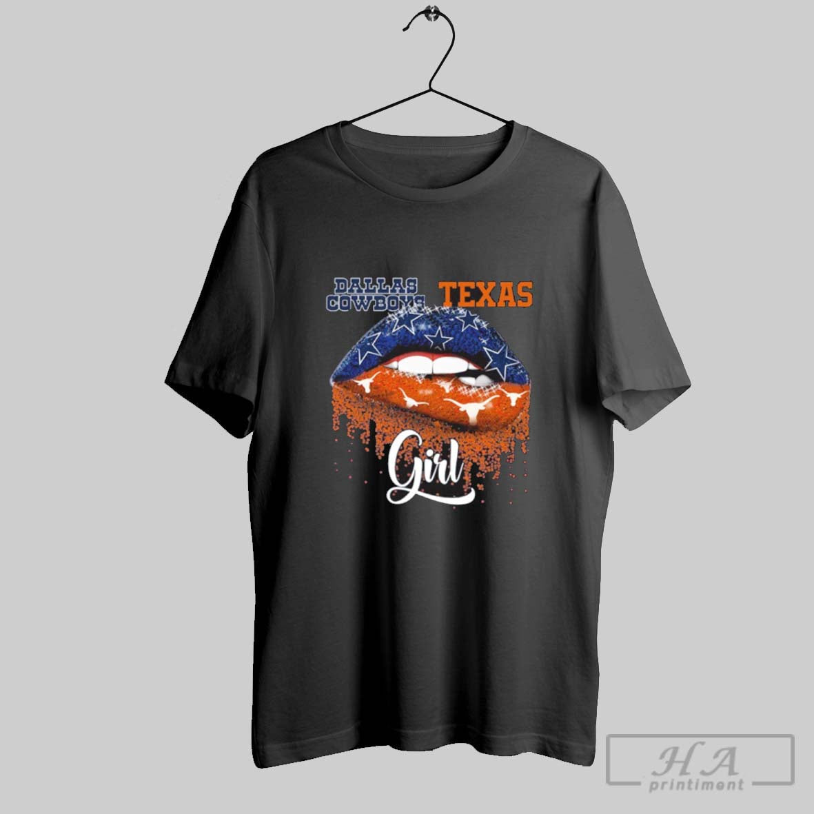 Official Dallas Cowboys And Texas Lip Logo Girl