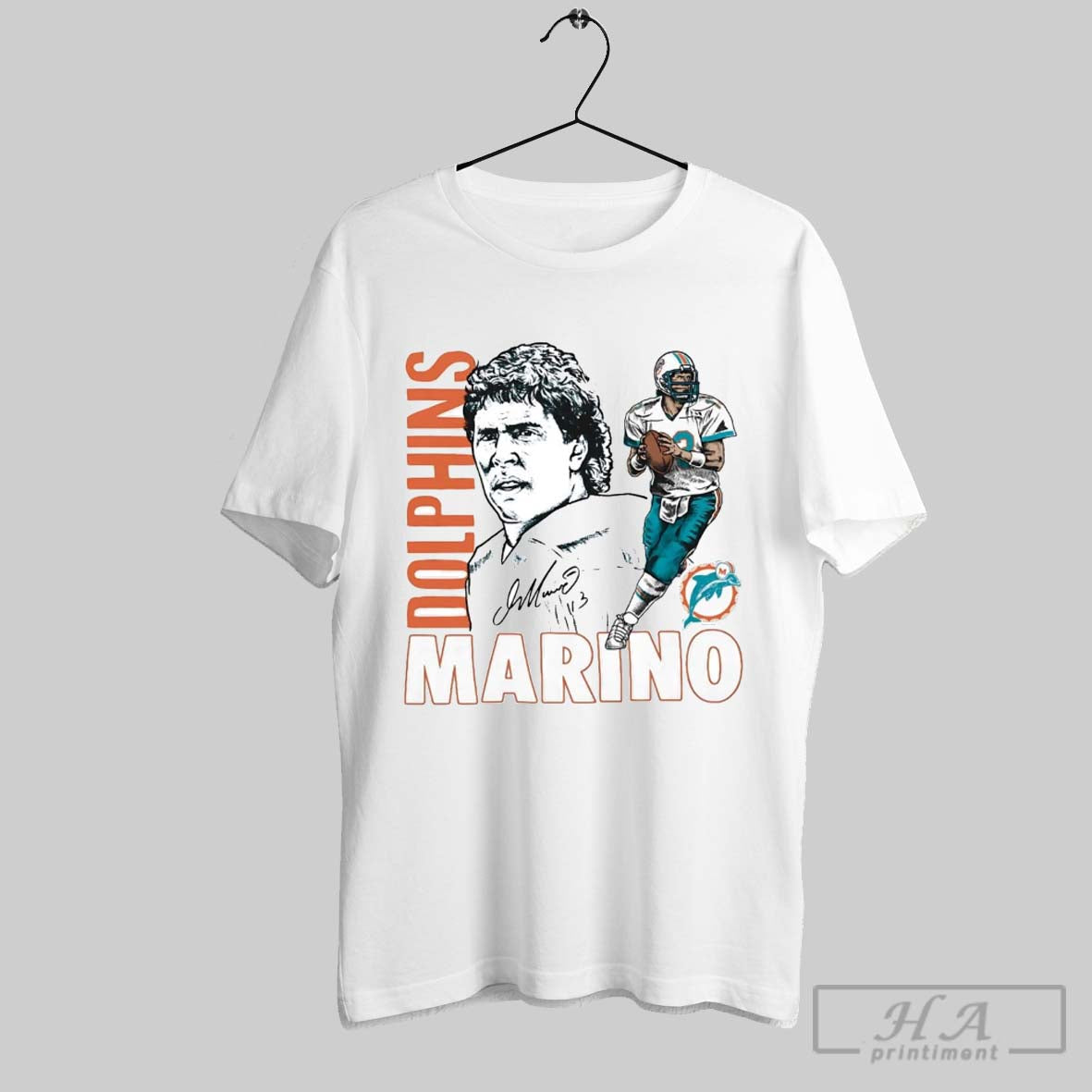 Official Dan Marino Caricature Player Miami Dolphins