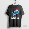 Official Detroit Lions 2025 Santa Hat Logo Football Christmas T-Shirts, Hoodie, Sweatshirt | AU01DripNestTees.com