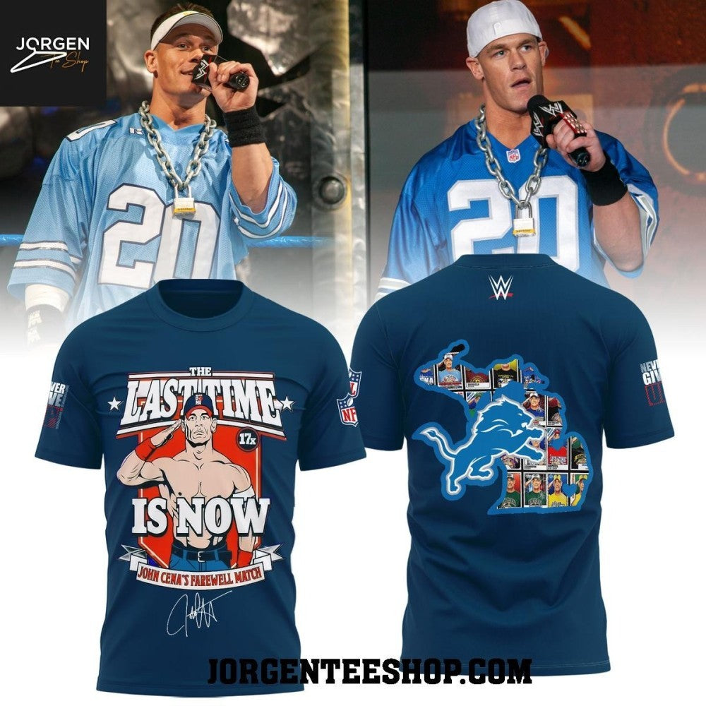 Detroit Lions John Cena Farewell Match The Lastime 2025 Shirt