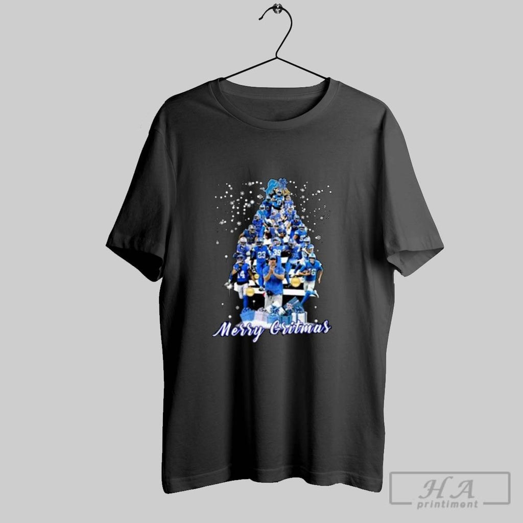Official Detroit Lions Merry Gritmas Merry Christmas Tree 2025