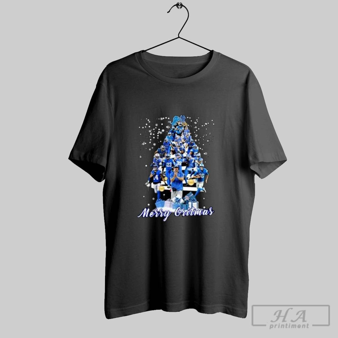 Official Detroit Lions Merry Gritmas Merry Christmas Tree 2025