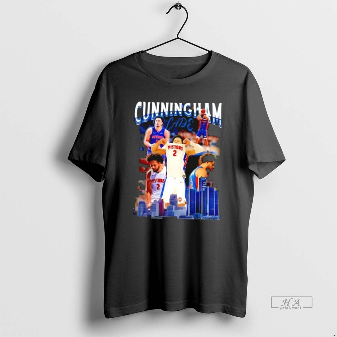 Official Detroit Pistons Cade Cunningham Graphic Skyline T-Shirts, Hoodie, Sweatshirt | AU01DripNestTees.com