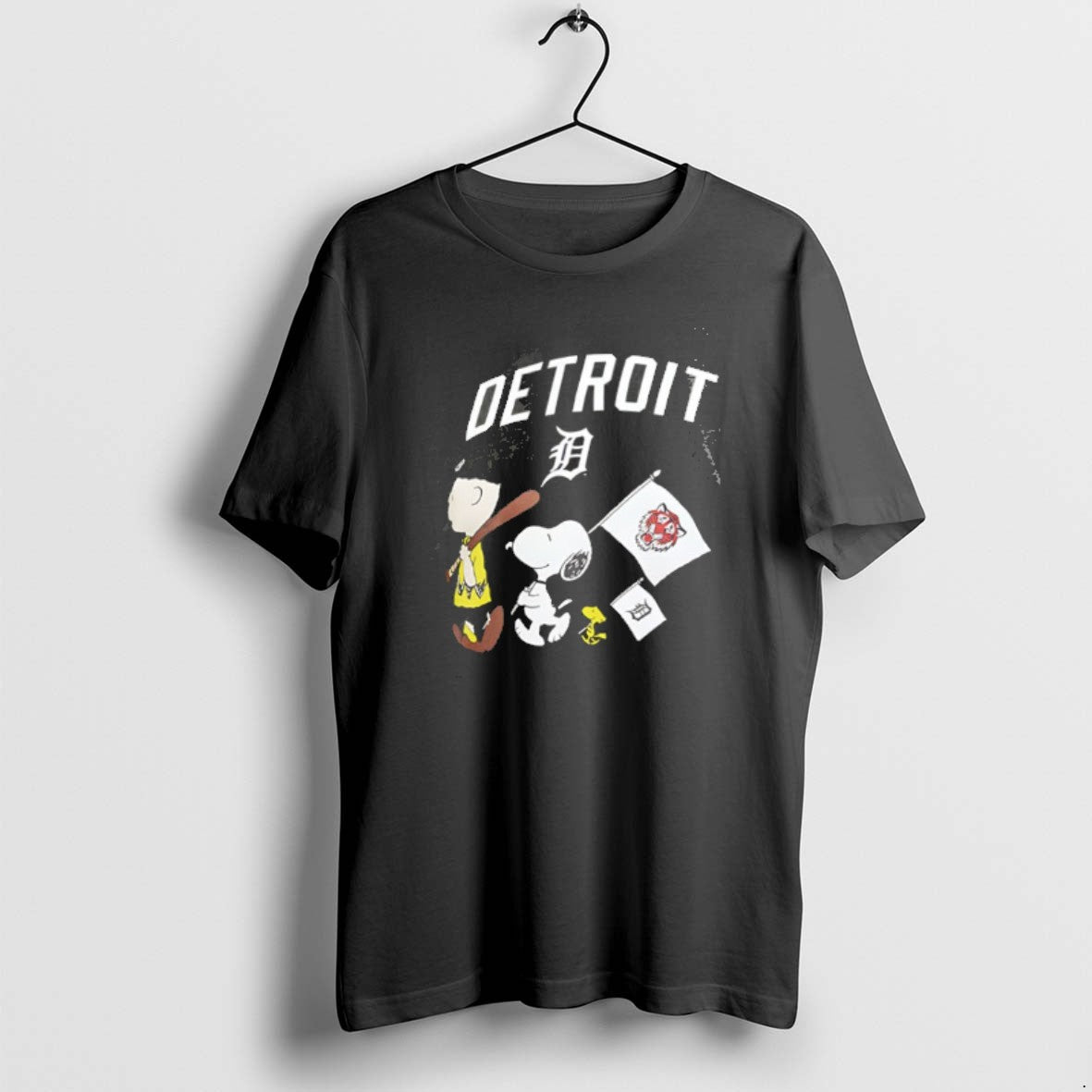 Official Detroit Tigers X Peanuts Flag 2 Sided T-Shirts, Hoodie, Sweatshirt | AU01DripNestTees.com