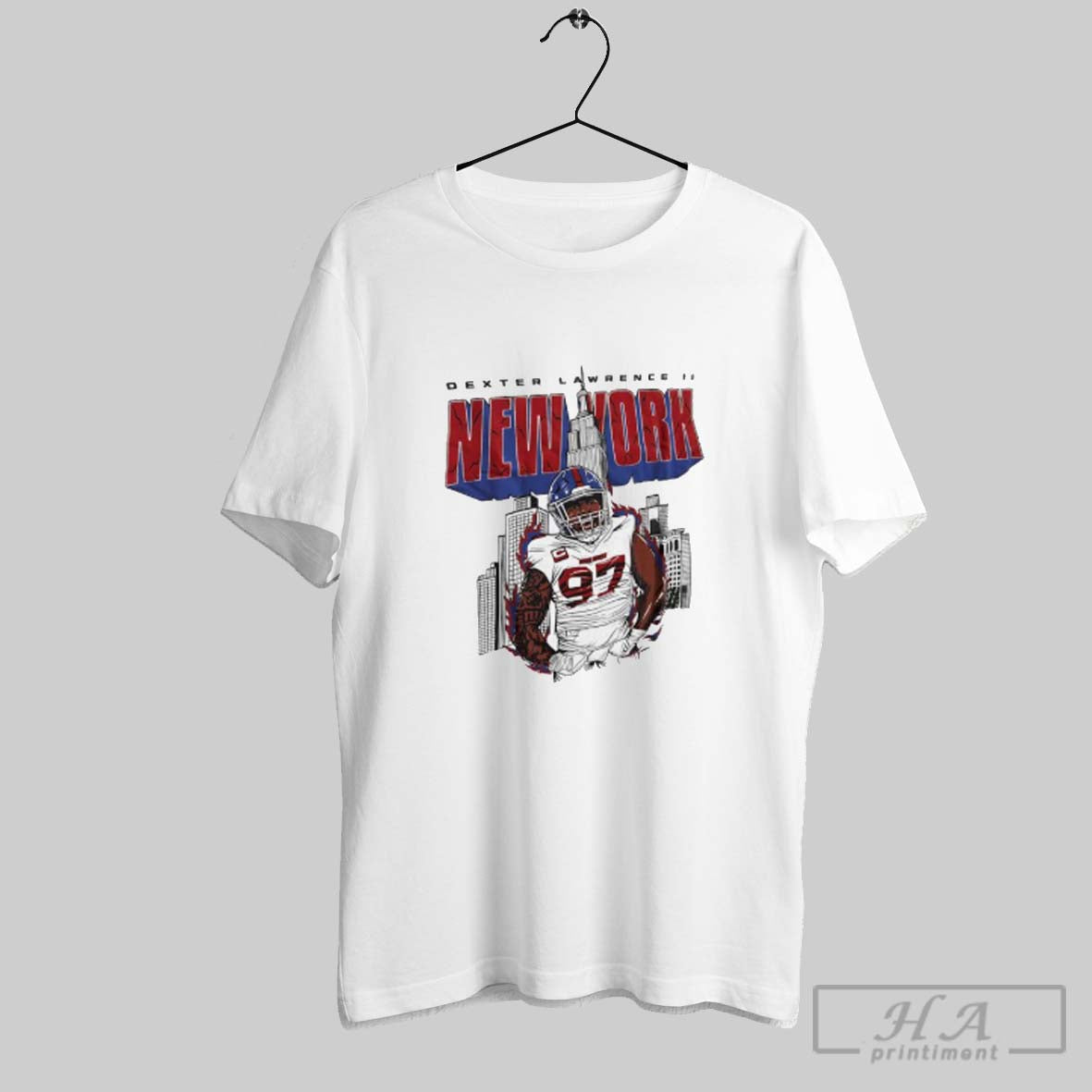 Official Dexter Lawrence Ii New York Cityline T Shirt White