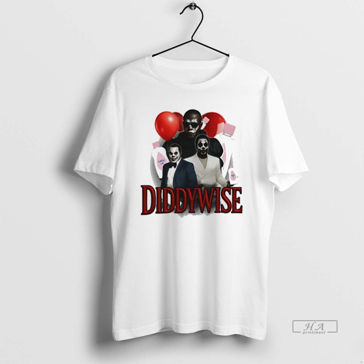 Official Diddywise Diddy Baby Oil Horror Clown Mask T-Shirts, Hoodie, Sweatshirt | AU01DripNestTees.com