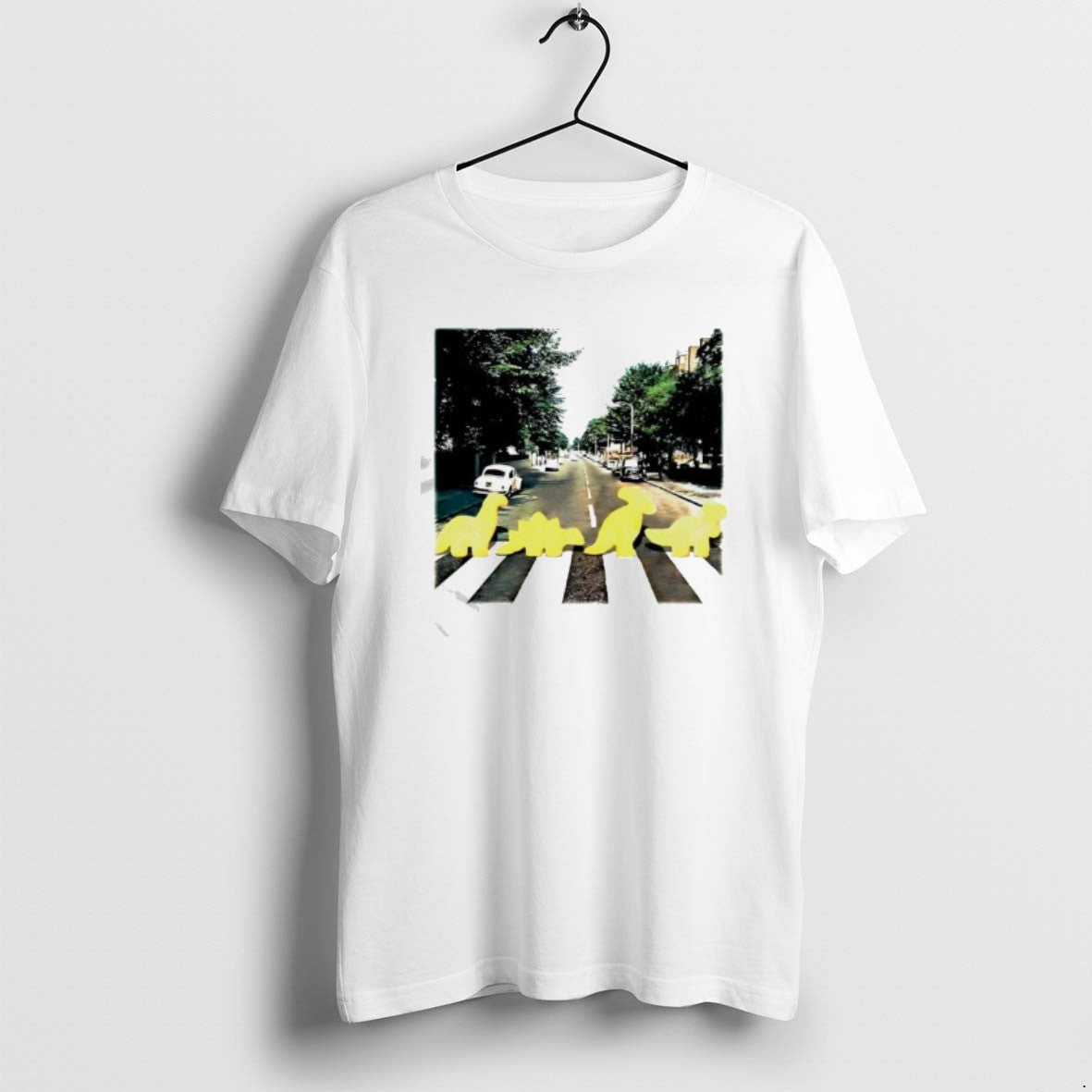 Official Dino Chicken Nuggets And Abbey Road Album Cover T-Shirts, Hoodie, Sweatshirt | AU01DripNestTees.com