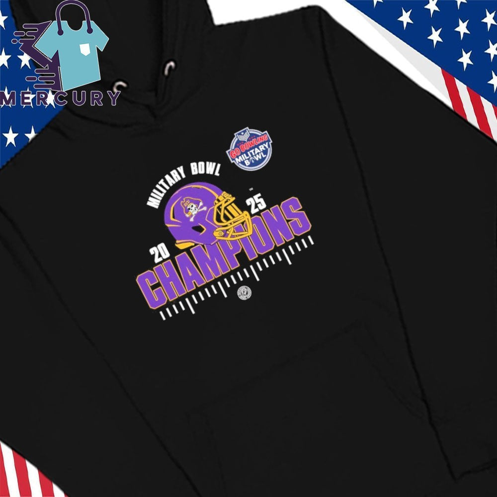 ECU Pirates Go Bowling Military Bowl Champions 2025 NCAA Football Shirt