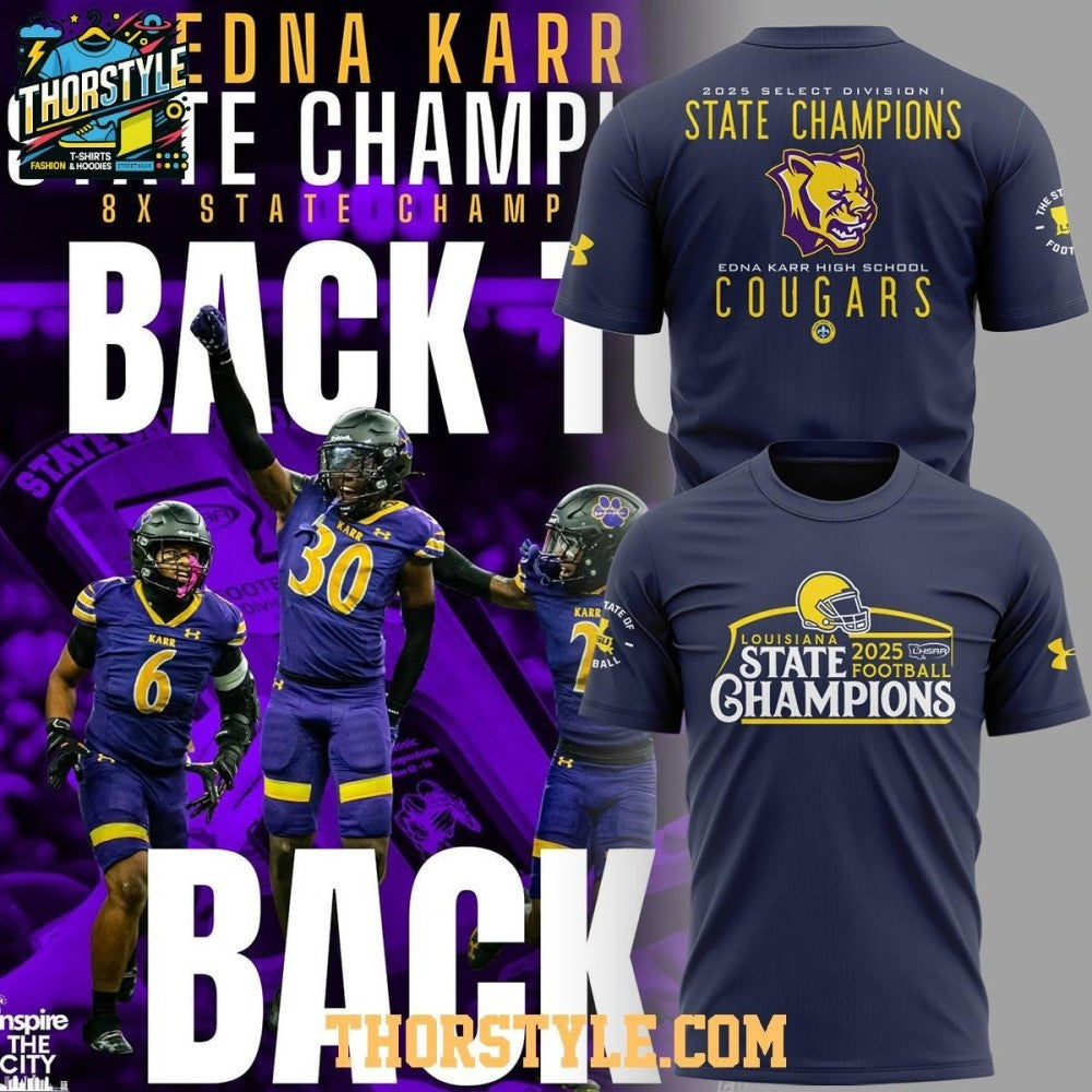 Edna Karr Cougars 8X Louisiana State Champions 2025 Shirt