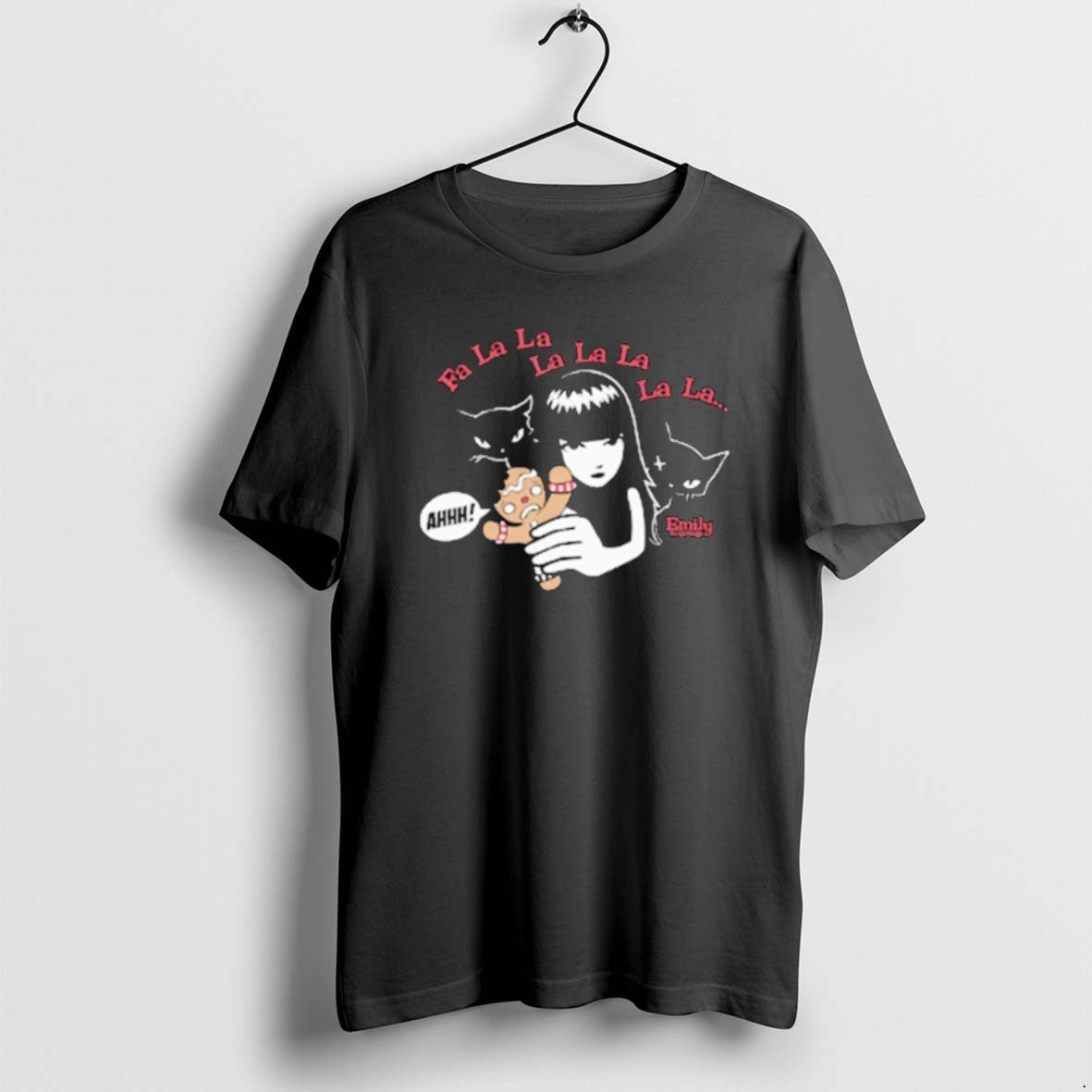Official Emily The Strange Strangerous Fa La Ahhh Gingerbread Christmas T-Shirts, Hoodie, Sweatshirt | AU01DripNestTees.com