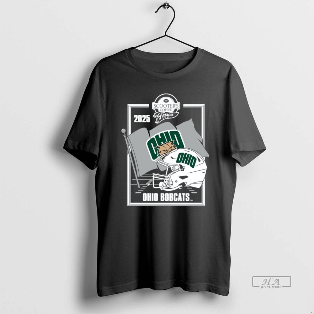 Official Fj21ixl7 Ohio Bobcats 2025 Scooters Coffee Frisco Bowl Helmet T-Shirts, Hoodie, Sweatshirt | AU01DripNestTees.com