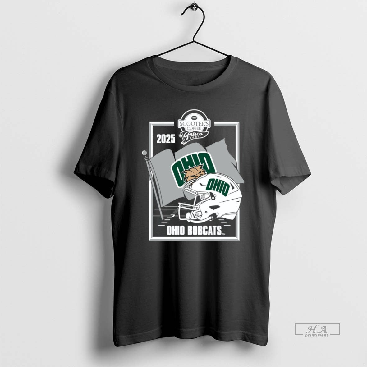 Official Fj21ixl7 Ohio Bobcats 2025 Scooters Coffee Frisco Bowl Helmet T-Shirts, Hoodie, Sweatshirt | AU01DripNestTees.com