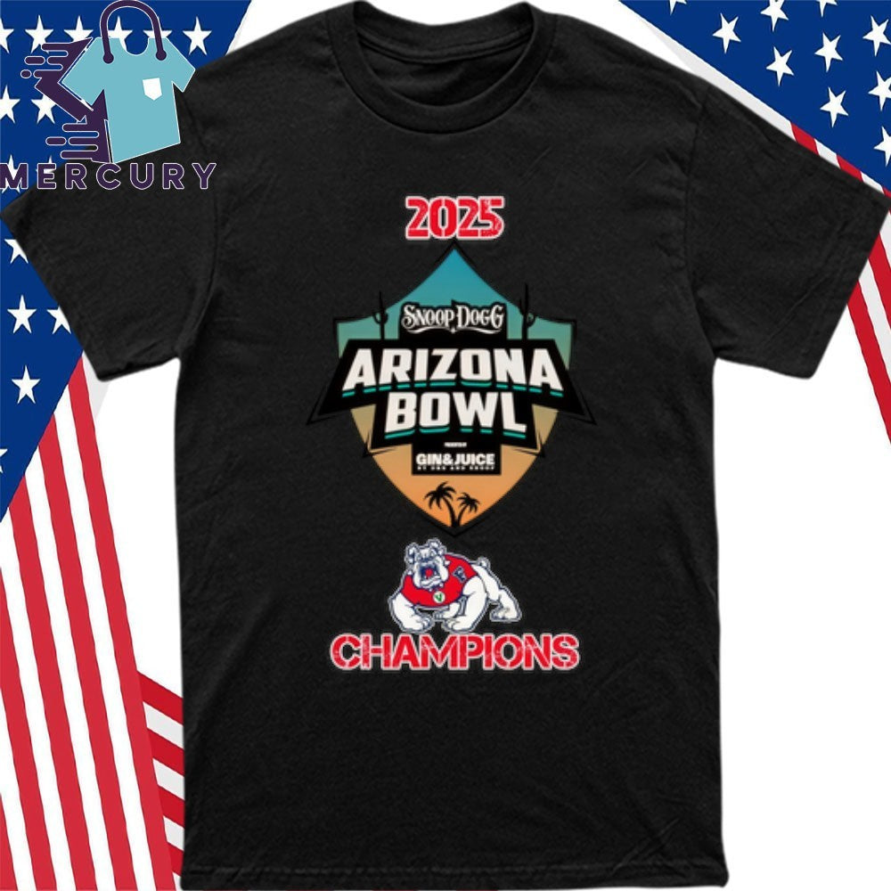 Fresno State Bulldogs 2025 Arizona Bowl Champions Logo Shirt