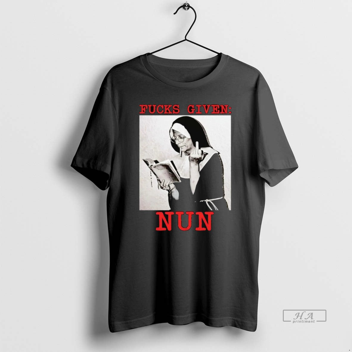 Official Fucks Given Nun Middle Finger T-Shirts, Hoodie, Sweatshirt | AU01DripNestTees.com