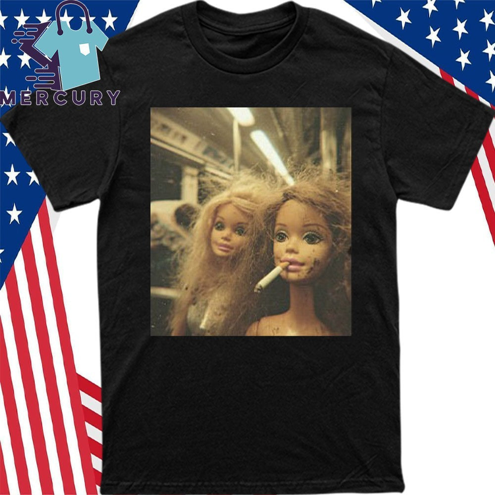 Funny Distressed Doll Smoking Shirt