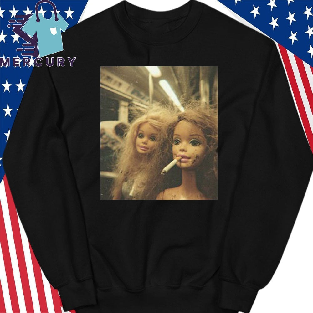 Funny Distressed Doll Smoking Shirt