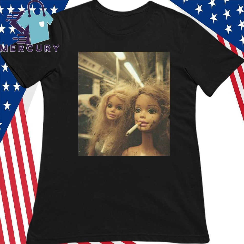 Funny Distressed Doll Smoking Shirt