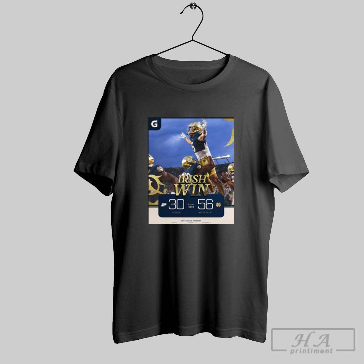 Official Game 03 Notre Dame Fighting Irish Win Purdue Boilermakers Final Score 56 30
