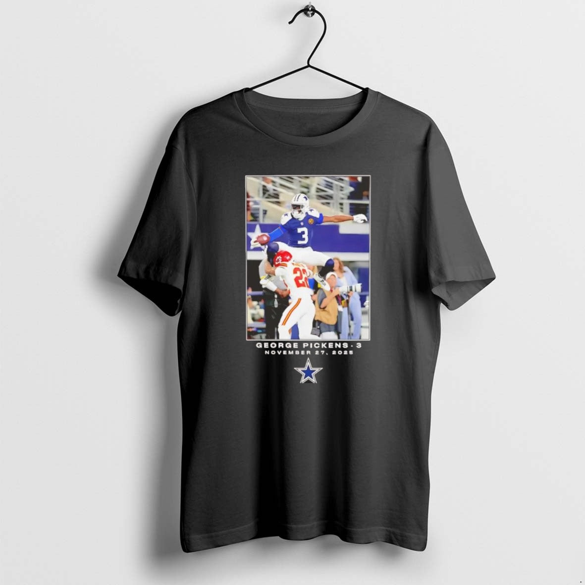 Official George Pickens Hurdle Moment Dallas Cowboys Chriast T-Shirts, Hoodie, Sweatshirt | AU01DripNestTees.com