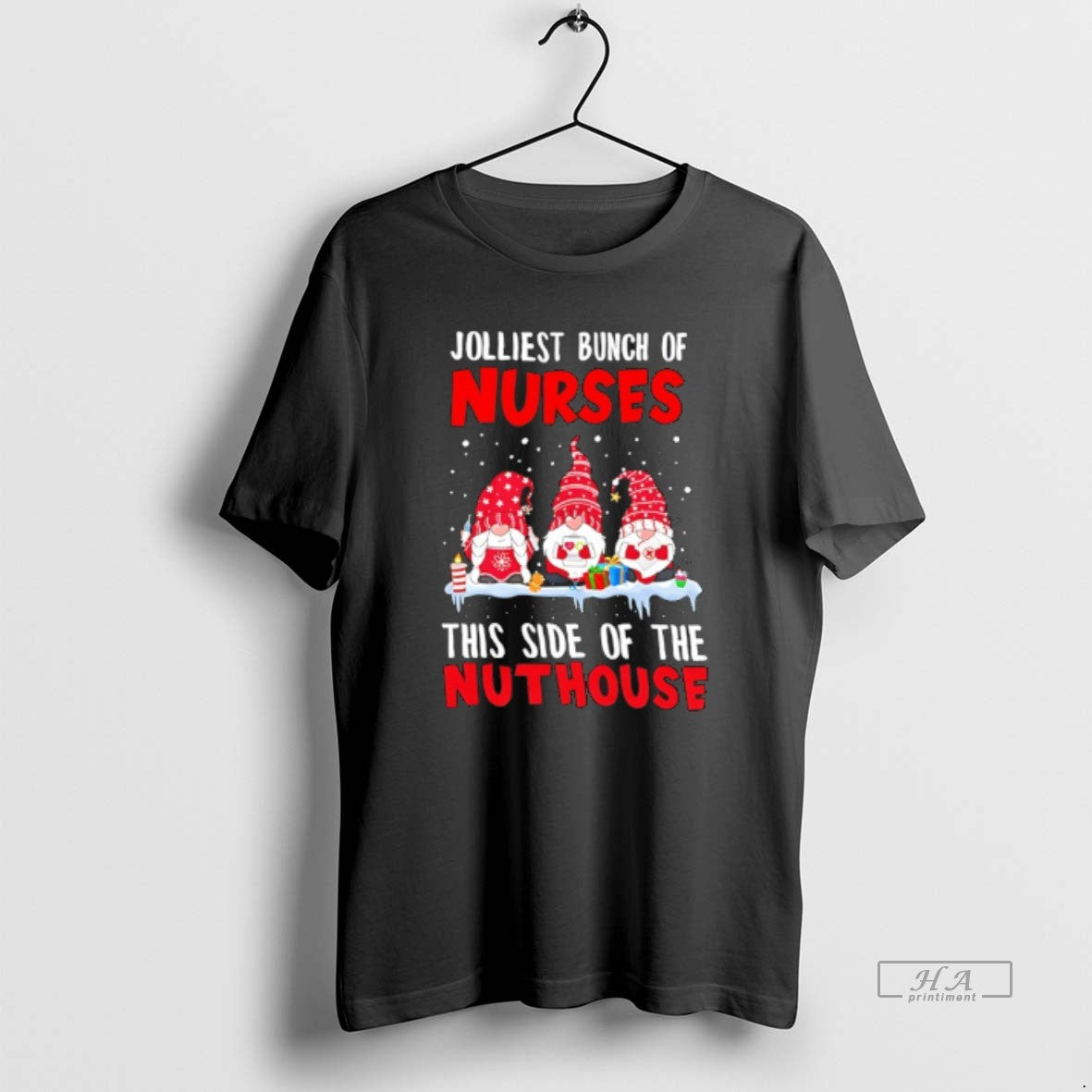 Official Gnomes Jolliest Bunch Of Nurses This Side Of The Nuthouse T-Shirts, Hoodie, Sweatshirt | AU01DripNestTees.com