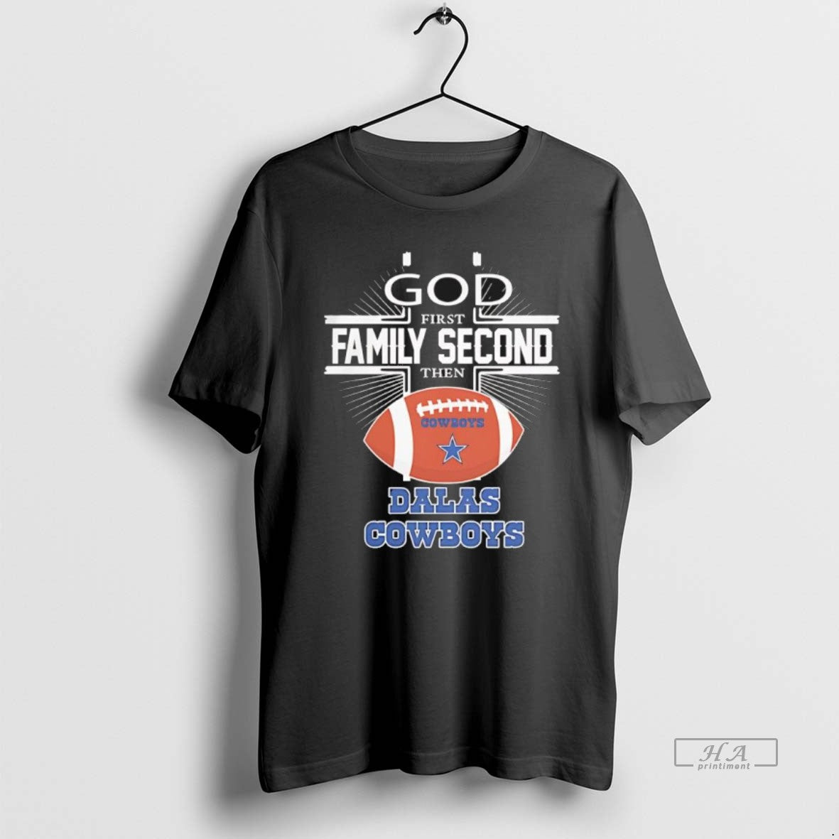 Official God First Family Second Then Dallas Cowboys Logo T-Shirts, Hoodie, Sweatshirt | AU01DripNestTees.com