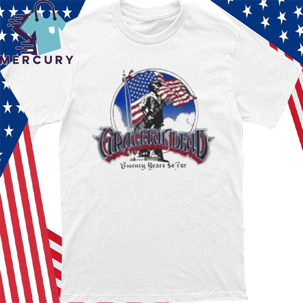 Grateful Dead Twenty Years So Far American Flag Vintage Band Shirt