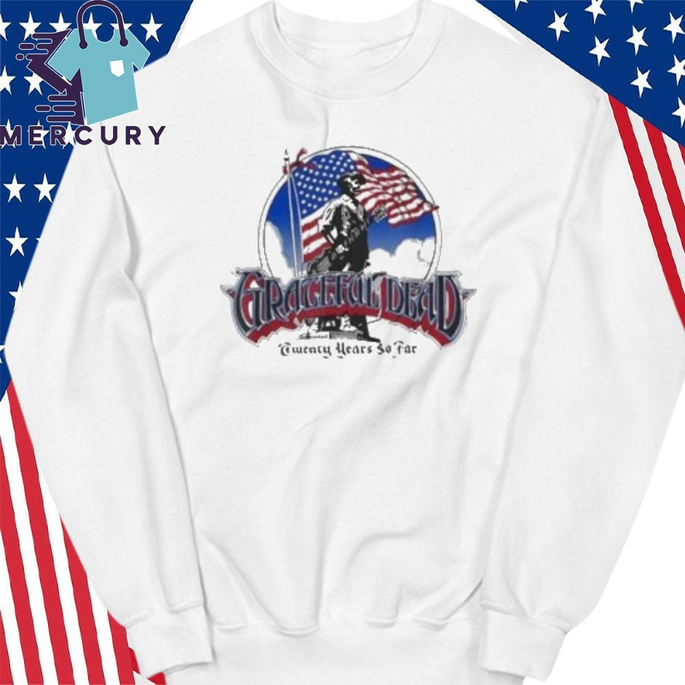 Grateful Dead Twenty Years So Far American Flag Vintage Band Shirt