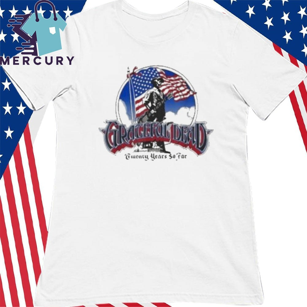 Grateful Dead Twenty Years So Far American Flag Vintage Band Shirt