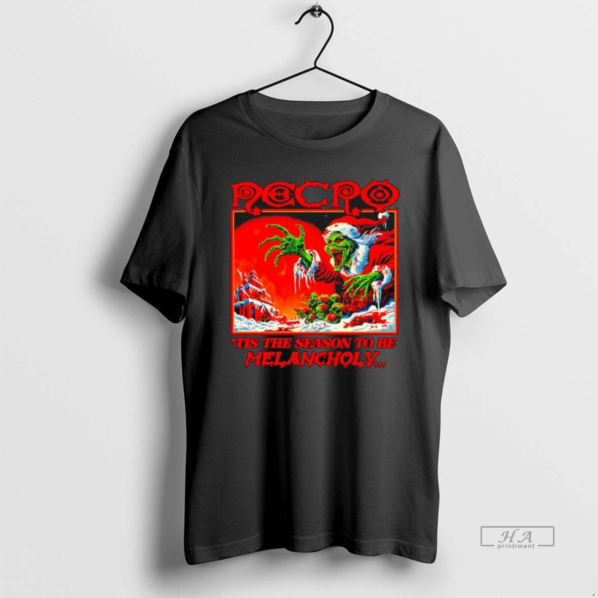Official Grinch Necro Tis The Season To Be Melancholy T-Shirts, Hoodie, Sweatshirt | AU01DripNestTees.com