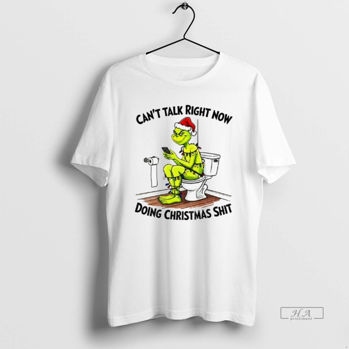 Official Grinch Santa Cant Talk Right Now Doing Christmas Shit T-Shirts, Hoodie, Sweatshirt | AU01DripNestTees.com