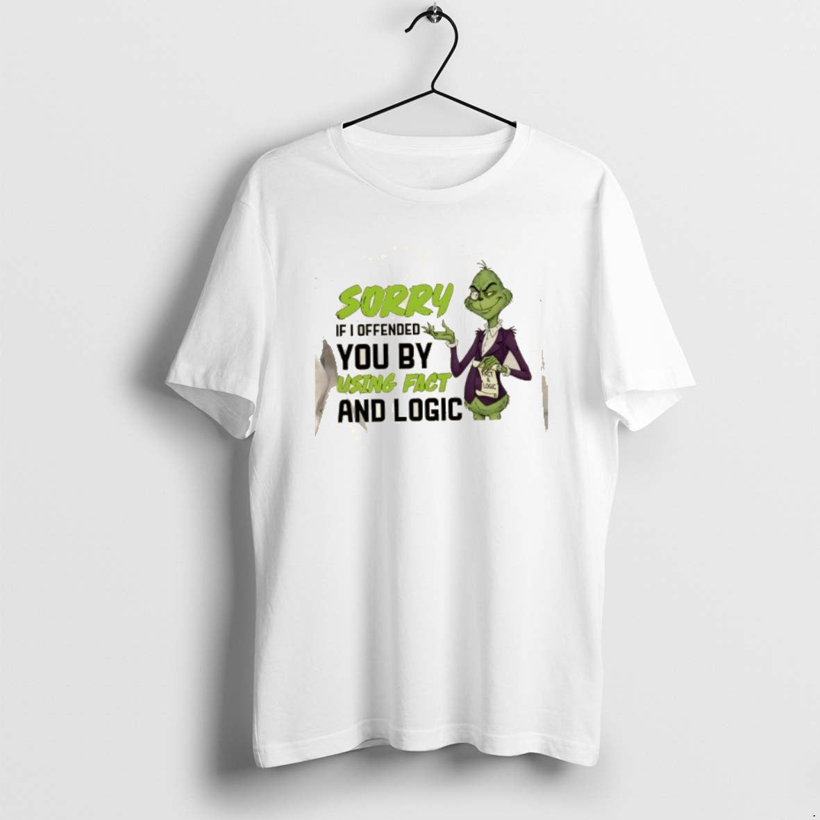 Official Grinch Sorry If I Offended You By Using Fact And Logic T-Shirts, Hoodie, Sweatshirt | AU01DripNestTees.com