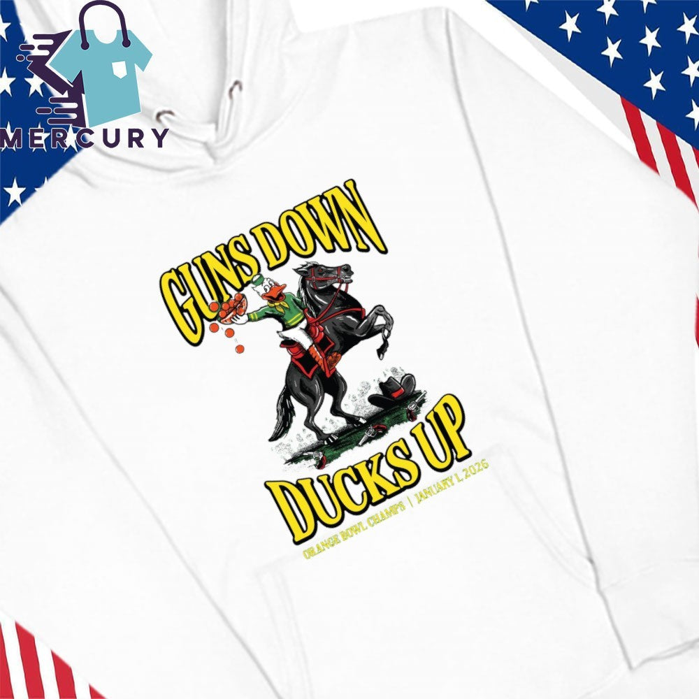 Guns Down Ducks Up 2026 Orange Bowl Champs Mascot Shirt