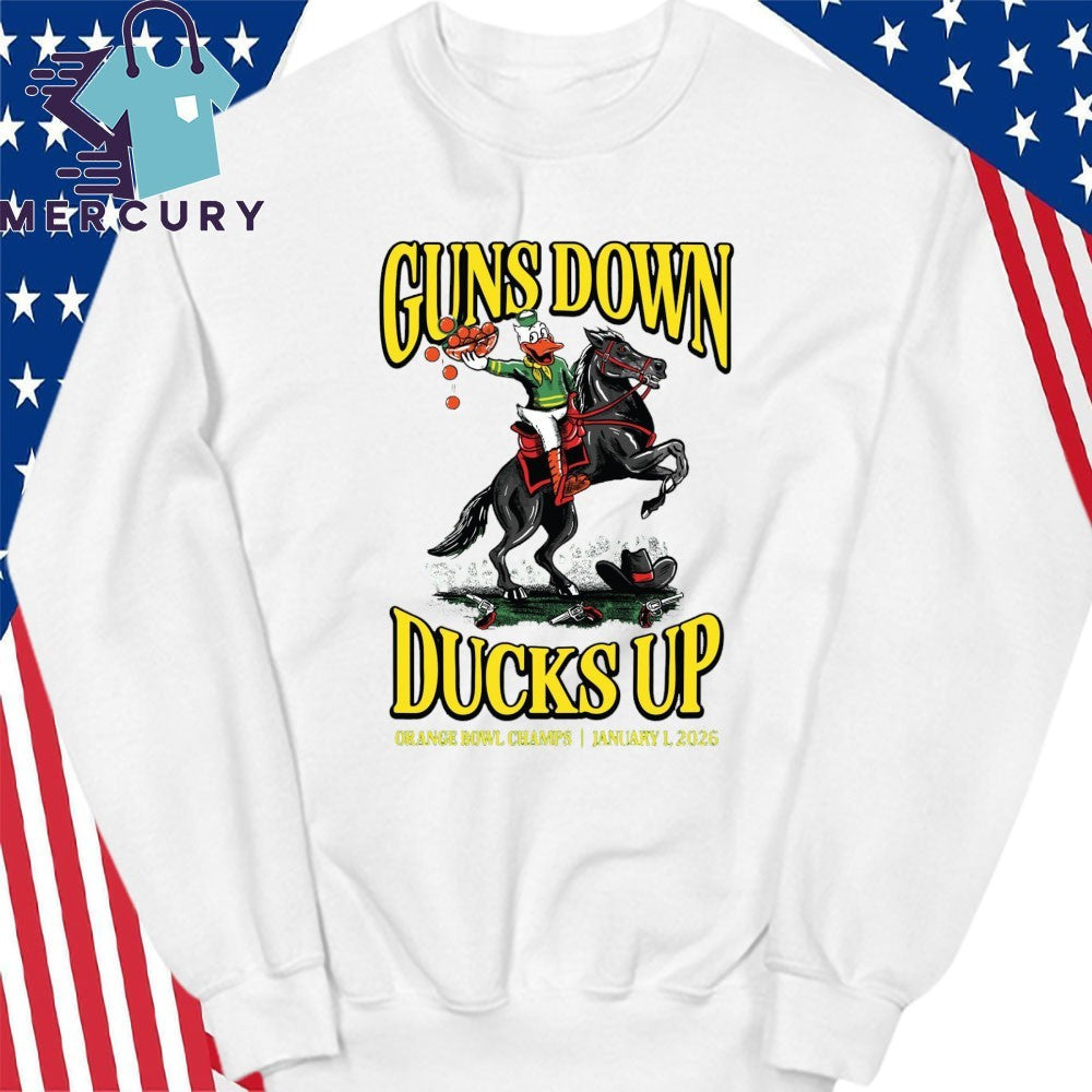 Guns Down Ducks Up 2026 Orange Bowl Champs Mascot Shirt
