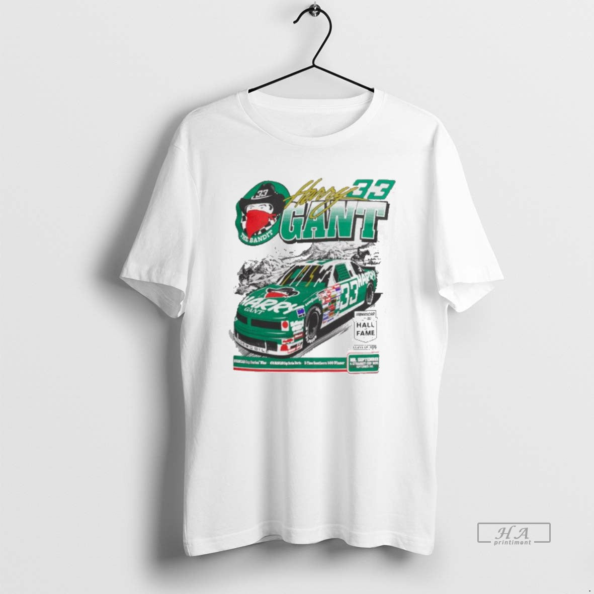Official Harry Gant Checkered Flag Sports White Hall Of Fame Inductee T-Shirts, Hoodie, Sweatshirt | AU01DripNestTees.com