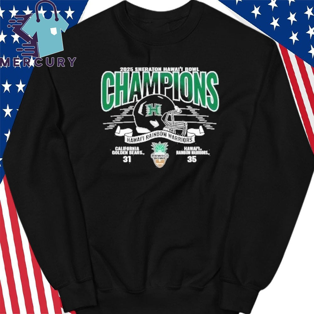 Hawaii Rainbow Warrior Victory 35-31 California Golden Bear 2025 Hawai’i Bowl Champions Shirt