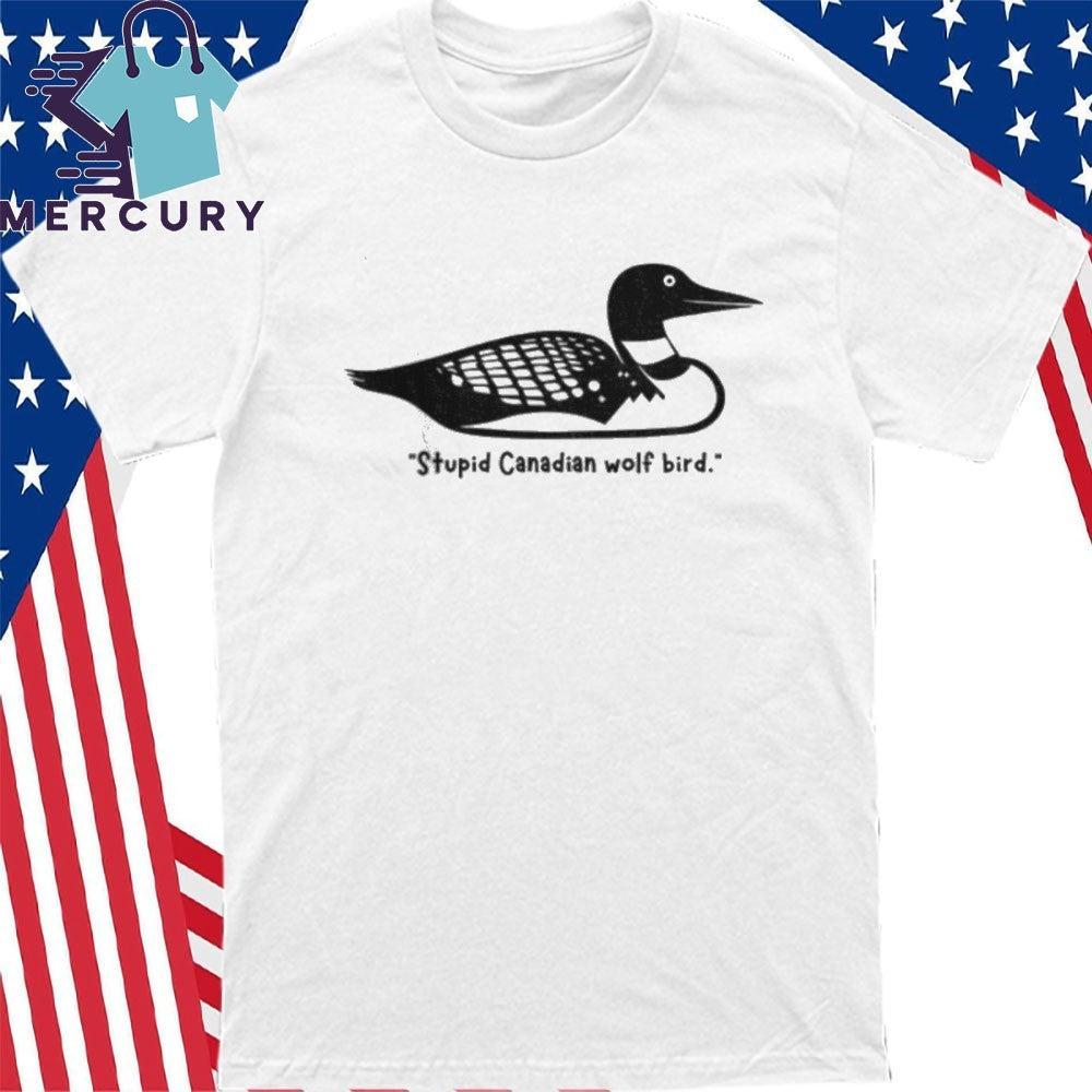 Heated Rivalry Stupid Canadian Wolf Bird Loon Shirt