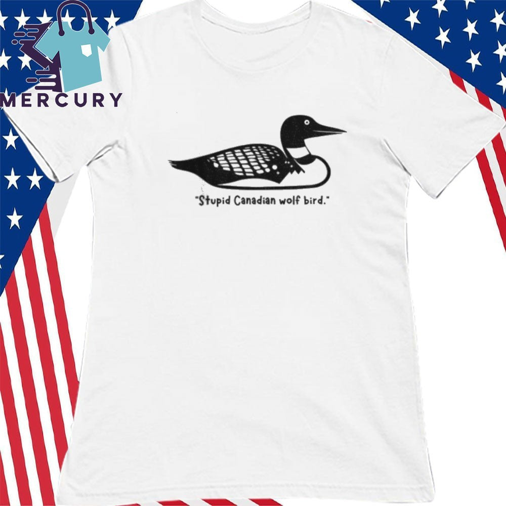 Heated Rivalry Stupid Canadian Wolf Bird Loon Shirt
