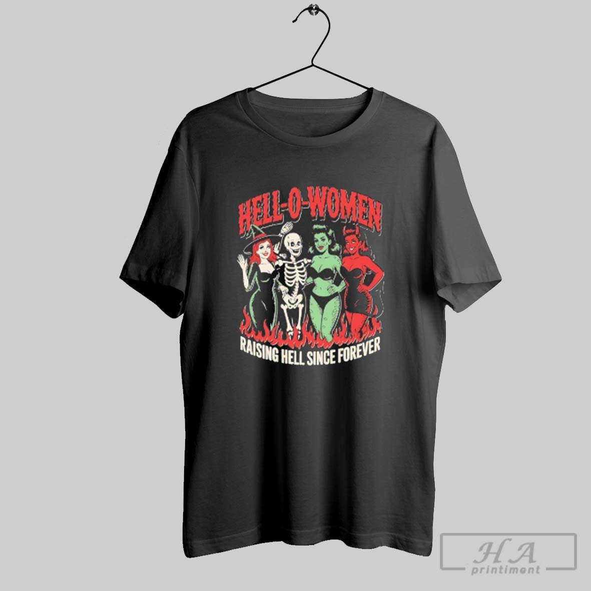 Official Hello O Women Raising Hell Since Forever Halloween