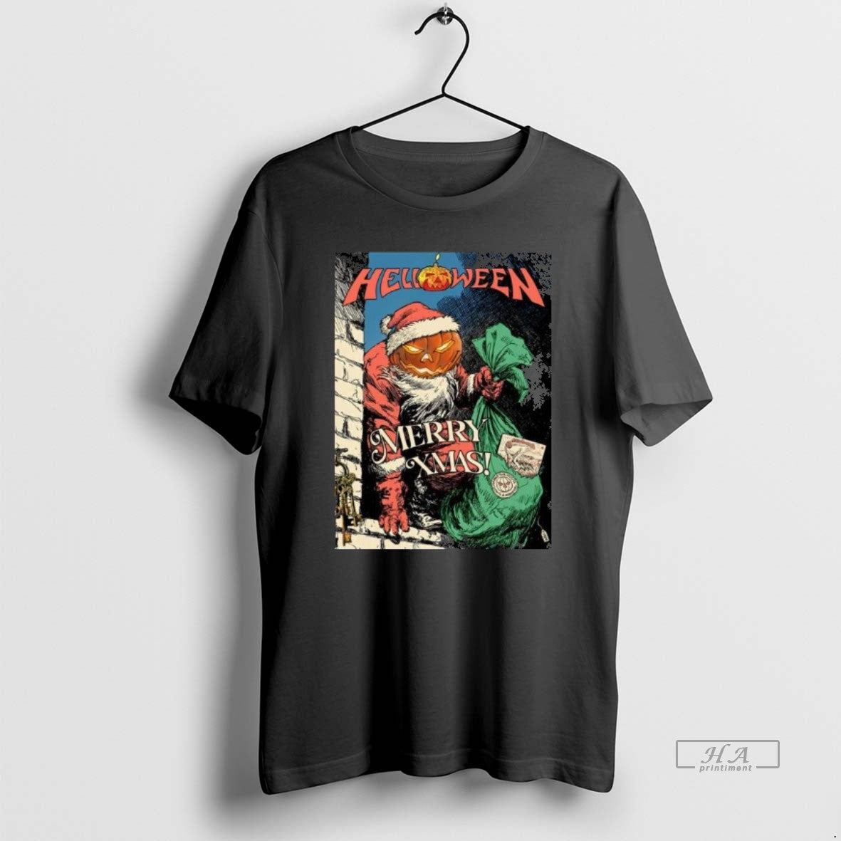 Official Helloween Merry Xmas Pumpkin Powered Santa T-Shirts, Hoodie, Sweatshirt | AU01DripNestTees.com