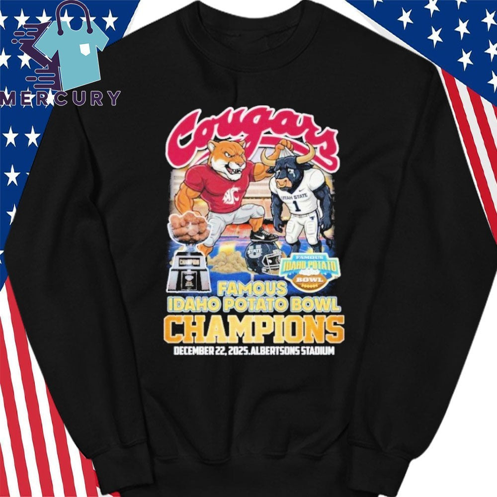 Houston Cougars 2025 Famous Idaho Potato Bowl Champions Mascot Shirt