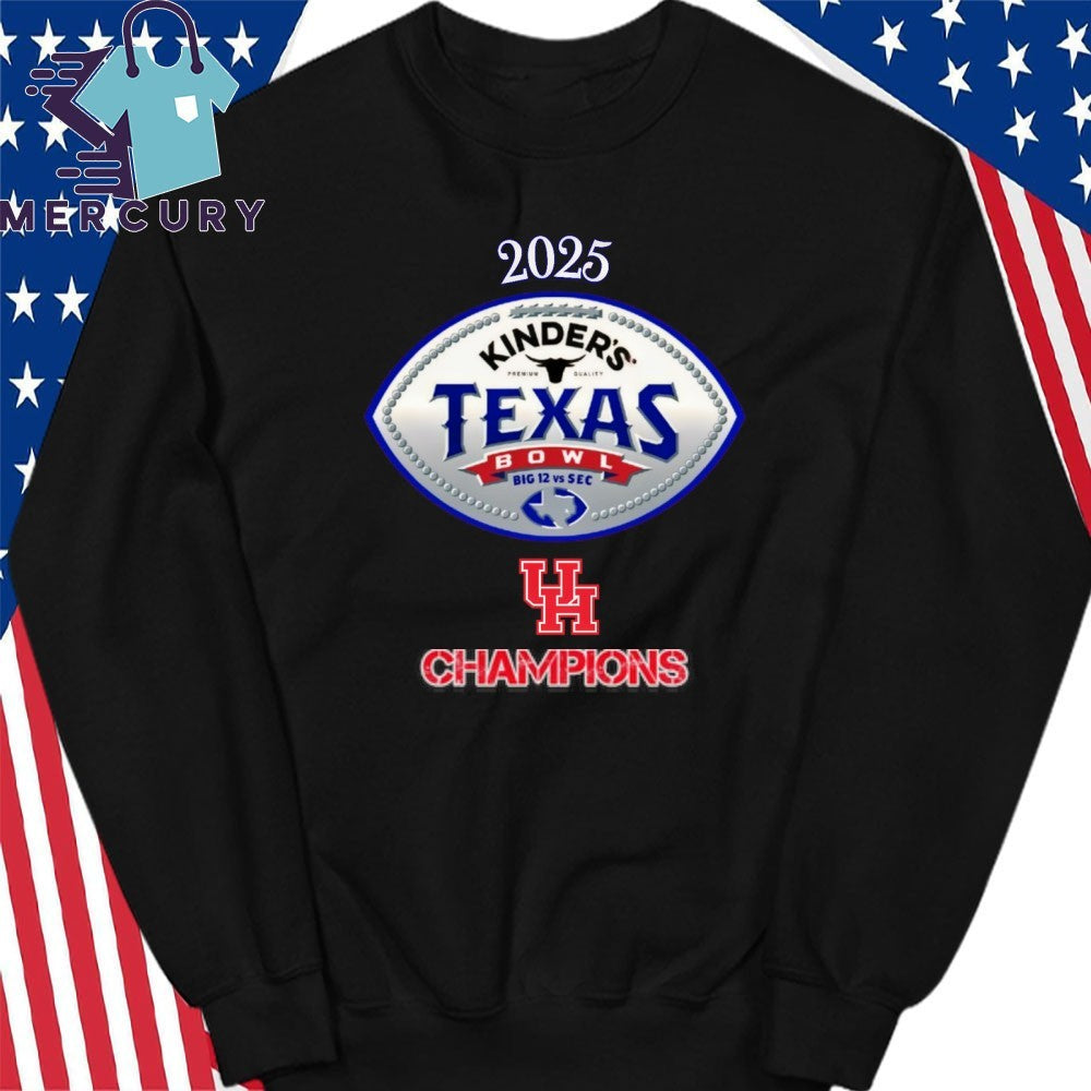 Houston Cougars 2025 Kinder’s Texas Bowl Champions Logo Shirt