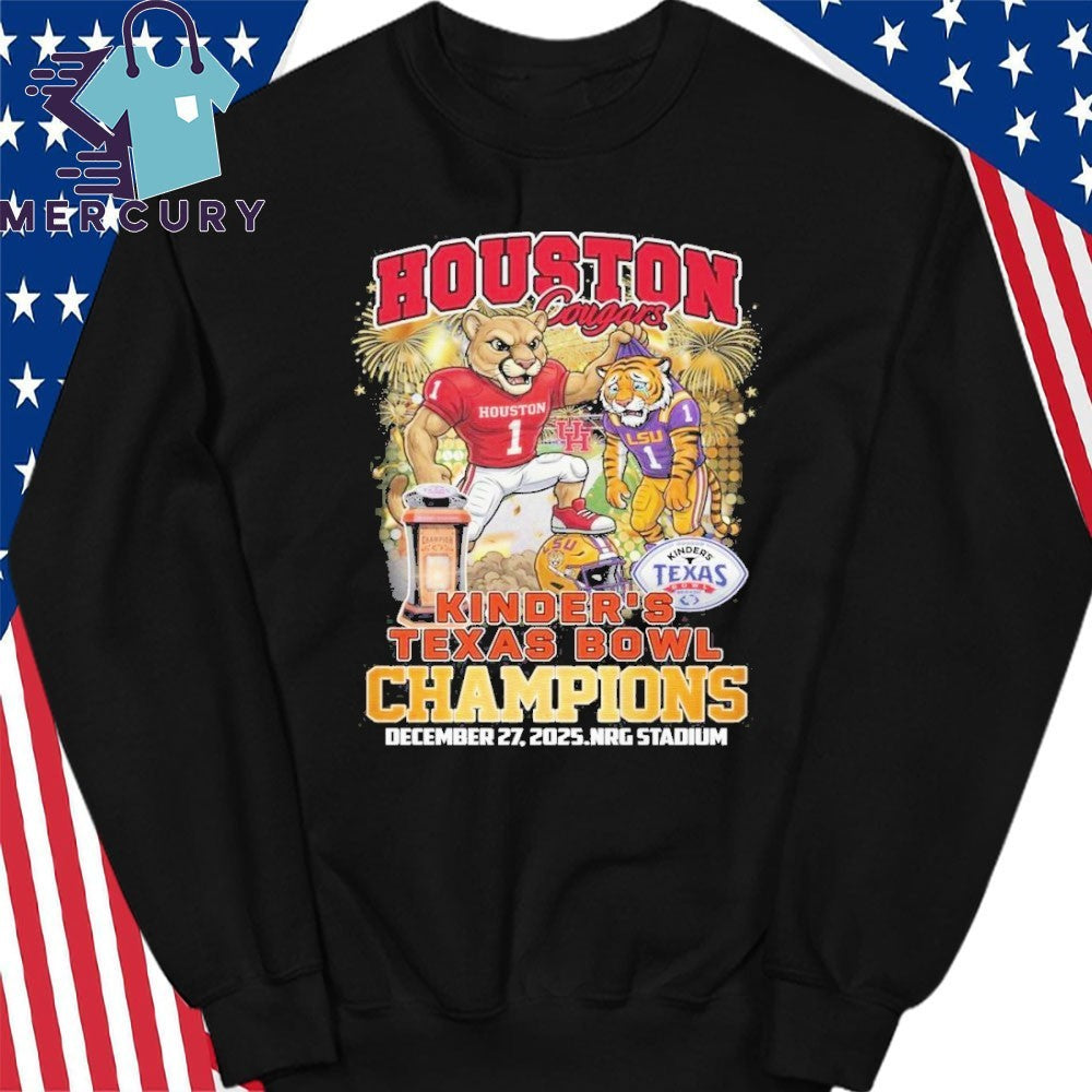 Houston Cougars 2025 Kinder’s Texas Bowl Champions Mascot Shirt