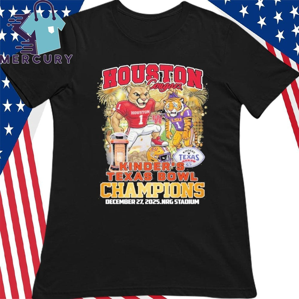 Houston Cougars 2025 Kinder’s Texas Bowl Champions Mascot Shirt