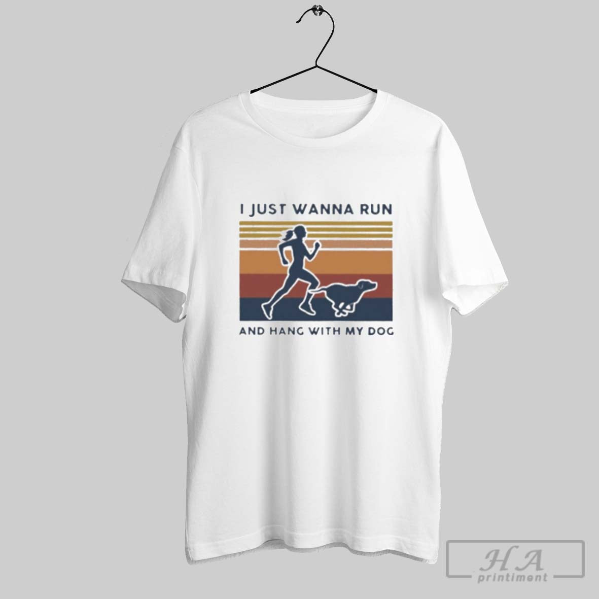 Official I Just Wanna Run And Hang With My Dog Vintage