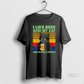 Official I Like Beer And My Cat And Maybe 3 People T-Shirts, Hoodie, Sweatshirt | AU01DripNestTees.com