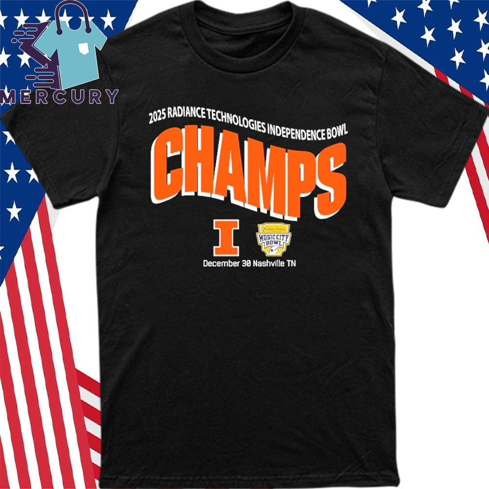 Illinois Fighting Illini Football 2025 Liberty Mutual Music City Bowl Champions On December 30 2025 Shirt