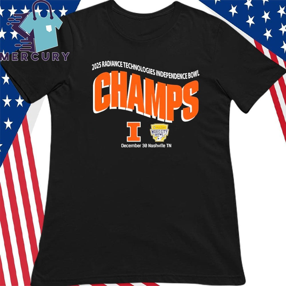 Illinois Fighting Illini Football 2025 Liberty Mutual Music City Bowl Champions On December 30 2025 Shirt