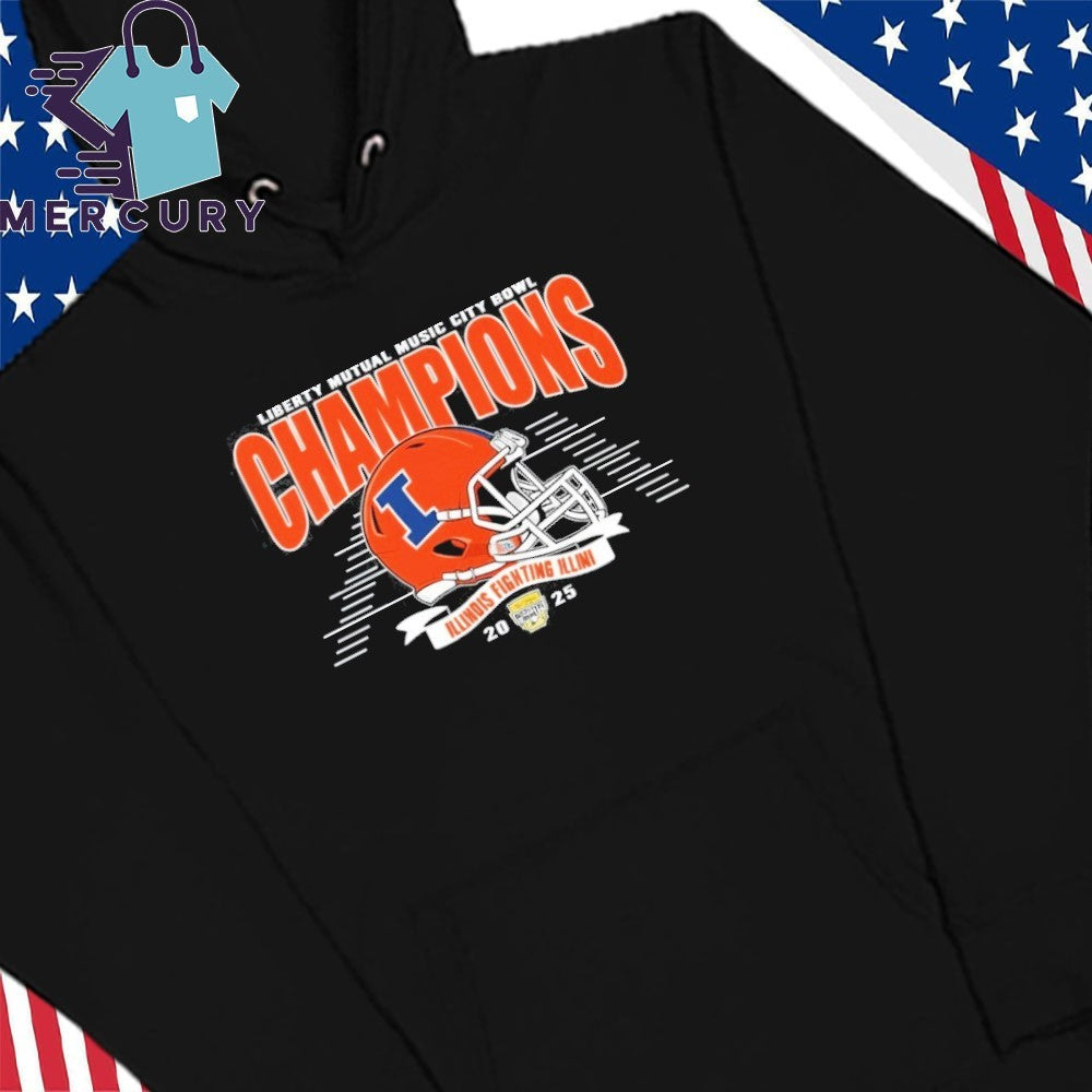 Illinois Fighting Illini Football Claim Champions 2025 Liberty Mutual Music City Bowl Shirt